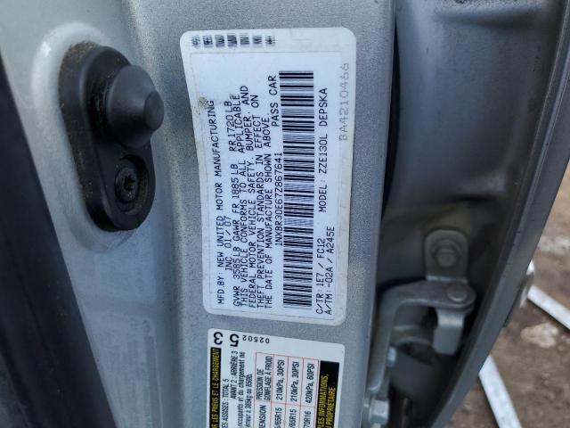 1NXBR30E67Z867641 - 2007 TOYOTA COROLLA CE SILVER photo 12