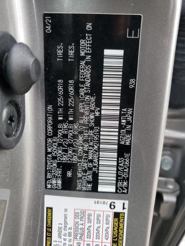 JTJGARBZ7M2195193 - 2021 LEXUS NX 300 BASE 银色 照片 12