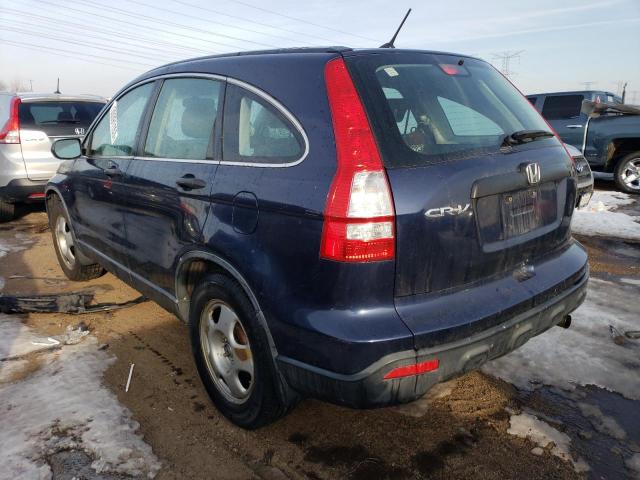 JHLRE48329C002068 - 2009 HONDA CR-V LX BLUE photo 2