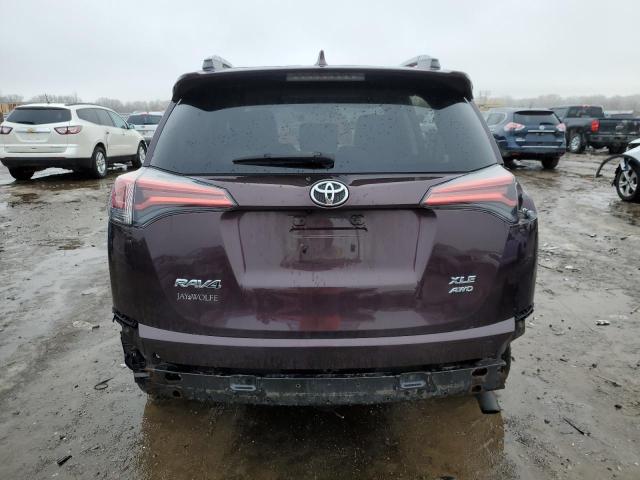 2T3RFREV3GW431615 - 2016 TOYOTA RAV4 XLE PURPLE photo 6