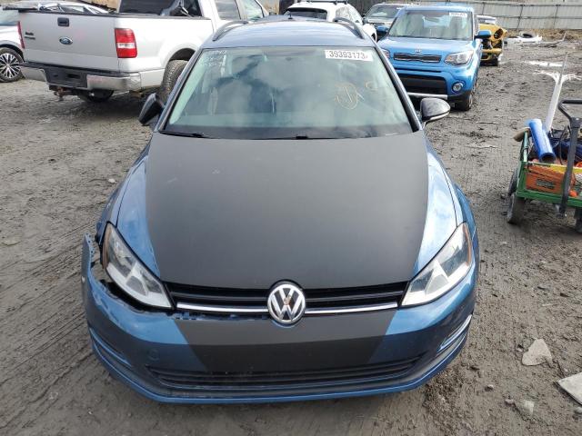 3VWCA7AU0FM513143 - 2015 VOLKSWAGEN GOLF SPORT TDI S BLUE photo 5