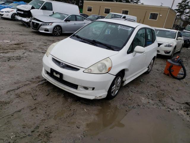 JHMGD38677S047892 - 2007 HONDA FIT S WHITE photo 1