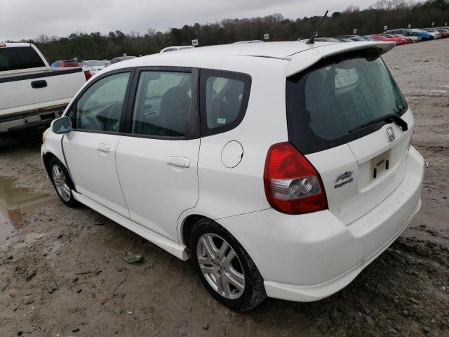 JHMGD38677S047892 - 2007 HONDA FIT S WHITE photo 2