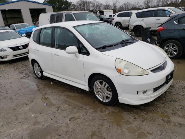 JHMGD38677S047892 - 2007 HONDA FIT S WHITE photo 4