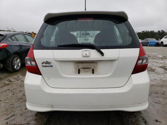 JHMGD38677S047892 - 2007 HONDA FIT S WHITE photo 6