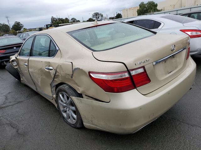 JTHGL46F375009442 - 2007 LEXUS LS 460L CREAM photo 2