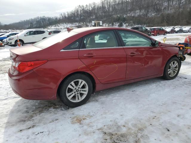 5NPEB4AC6CH462800 - 2012 HYUNDAI SONATA GLS RED photo 3