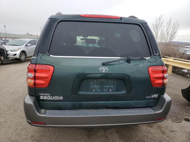 5TDZT34AX4S229744 - 2004 TOYOTA SEQUOIA SR5 GREEN photo 6