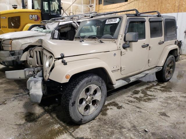 1C4BJWEG1GL317082 - 2016 JEEP WRANGLER U SAHARA TAN photo 1