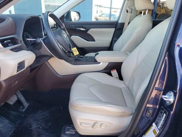 5TDHZRBH7MS545003 - 2021 TOYOTA HIGHLANDER XLE BLUE photo 7