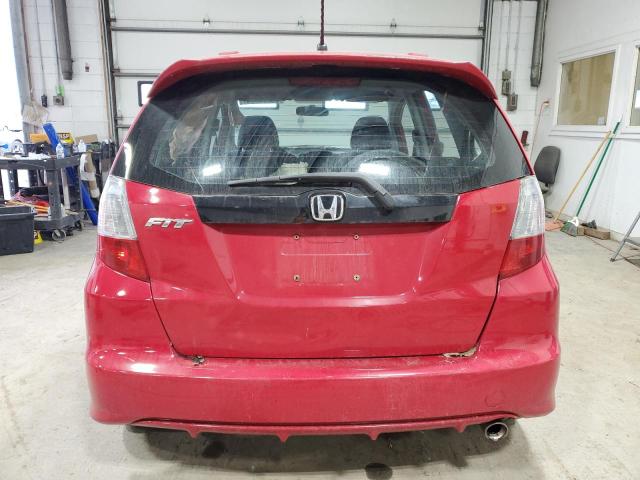 JHMGE8H44AC013581 - 2010 HONDA FIT SPORT RED photo 6