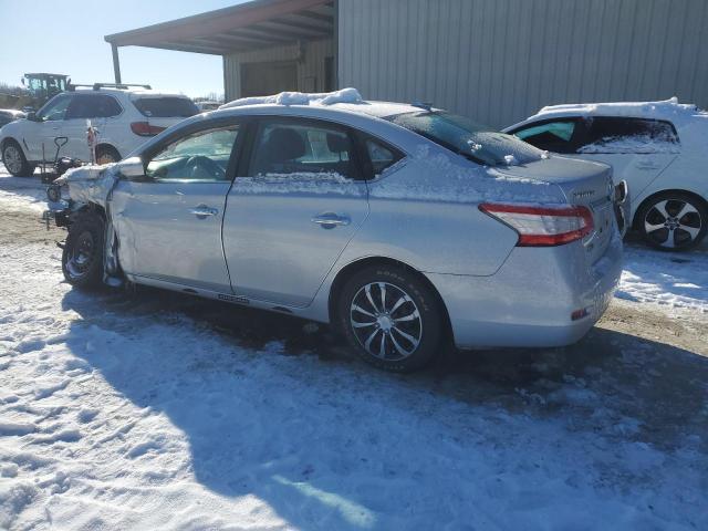 3N1AB7AP0EL627412 - 2014 NISSAN SENTRA S SILVER photo 2