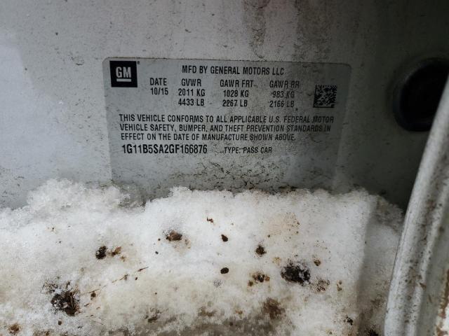 1G11B5SA2GF166876 - 2016 CHEVROLET MALIBU LIM LS ვერცხლისფერი ფოტო 12