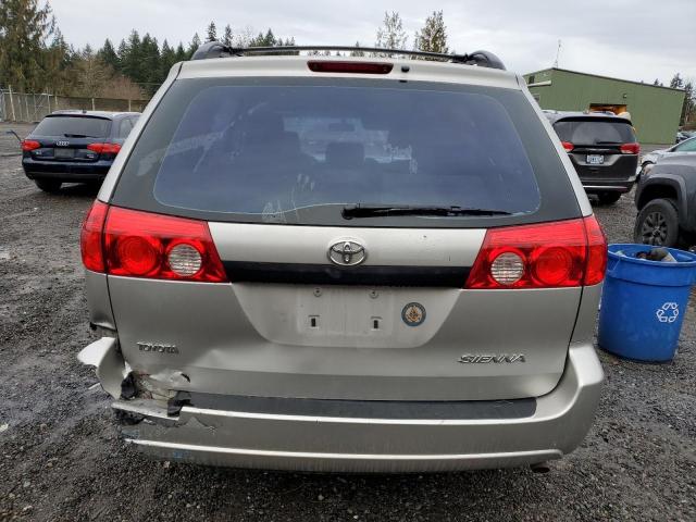 5TDZK23C79S239803 - 2009 TOYOTA SIENNA CE SILVER photo 6