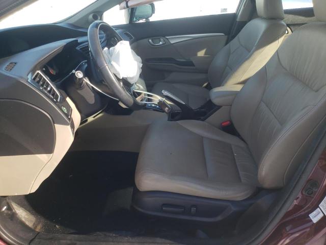 19XFB2F97EE275885 - 2014 HONDA CIVIC EXL ბურგუნდია ფოტო 7