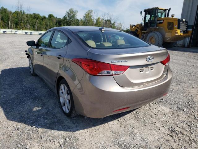 5NPDH4AE3DH414989 - 2013 HYUNDAI ELANTRA GLS BROWN photo 3