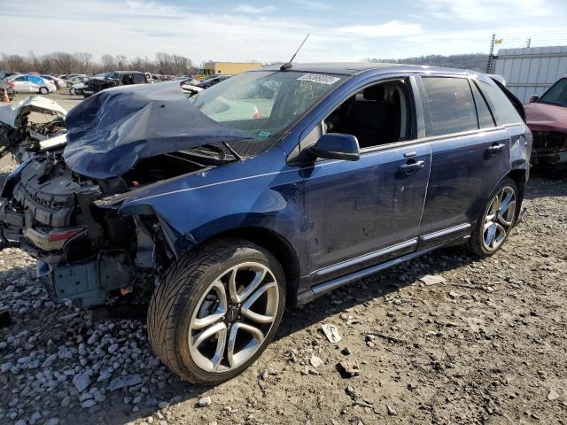 2FMDK3AK7CBA58201 - 2012 FORD EDGE SPORT BLUE photo 1