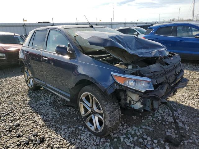 2FMDK3AK7CBA58201 - 2012 FORD EDGE SPORT BLUE photo 4