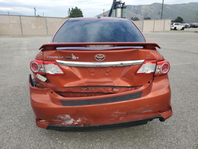 2T1BU4EEXDC068584 - 2013 TOYOTA COROLLA BASE ORANGE photo 6