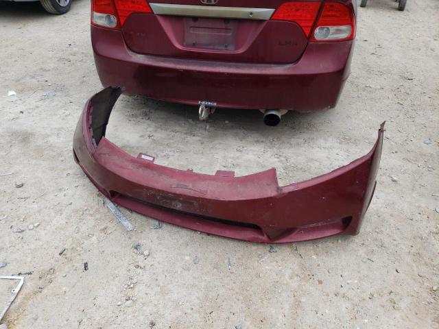 19XFA16649E027666 - 2009 HONDA CIVIC LX-S MAROON photo 12