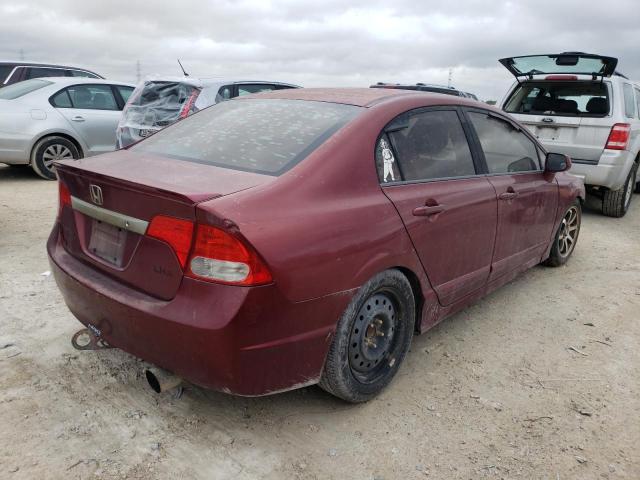 19XFA16649E027666 - 2009 HONDA CIVIC LX-S MAROON photo 3