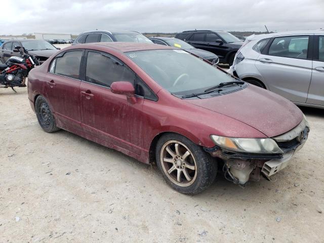 19XFA16649E027666 - 2009 HONDA CIVIC LX-S MAROON photo 4