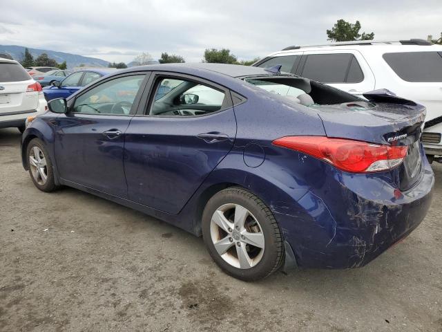 5NPDH4AE4DH400549 - 2013 HYUNDAI ELANTRA GLS BLUE photo 2