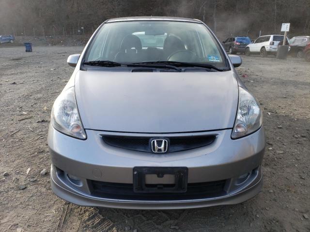 JHMGD37677S067948 - 2007 HONDA FIT S SILVER photo 5