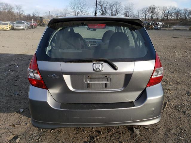 JHMGD37677S067948 - 2007 HONDA FIT S SILVER photo 6