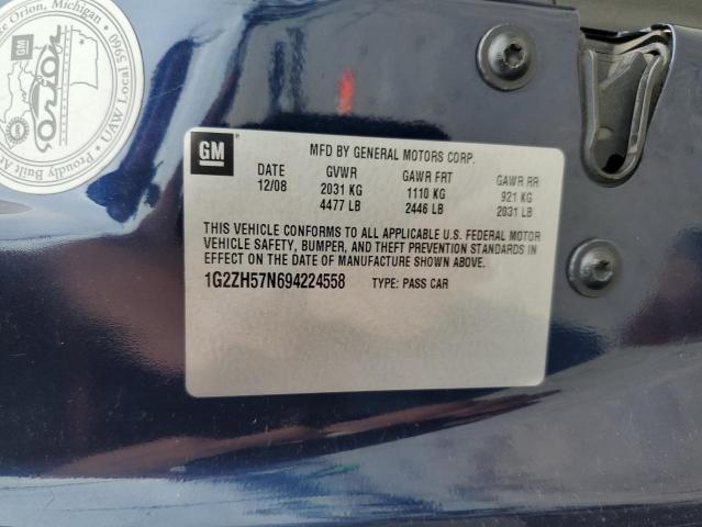 1G2ZH57N694224558 - 2009 PONTIAC G6 GT BLUE photo 13