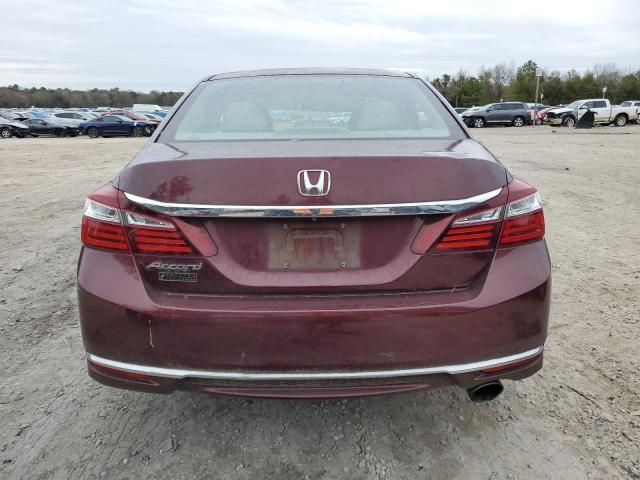 1HGCR2F36HA137922 - 2017 HONDA ACCORD LX MAROON photo 6