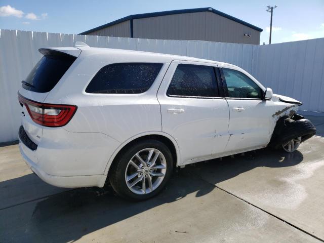 1C4RDHDG3NC217808 - 2022 DODGE DURANGO GT WHITE photo 3