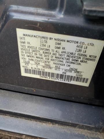 1N4BL21EX7C128797 - 2007 NISSAN ALTIMA 3.5SE GRAY photo 12