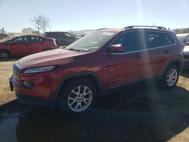 1C4PJLCBXFW683163 - 2015 JEEP CHEROKEE LATITUDE RED photo 1