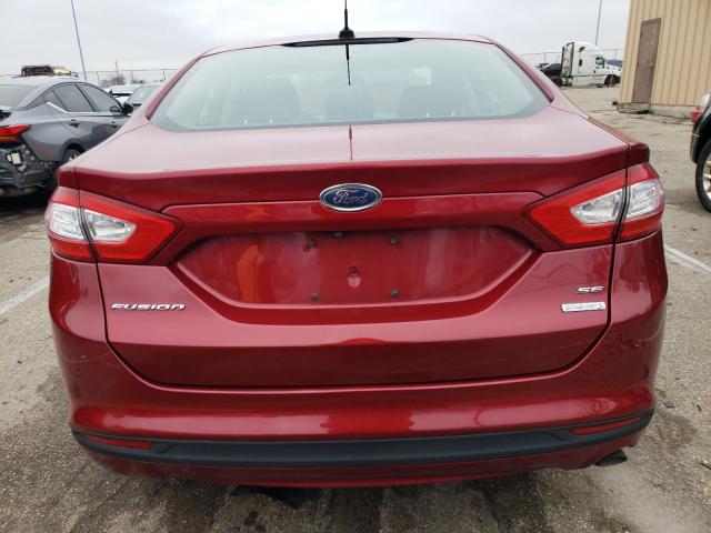 3FA6P0HD7GR162608 - 2016 FORD FUSION SE RED photo 6