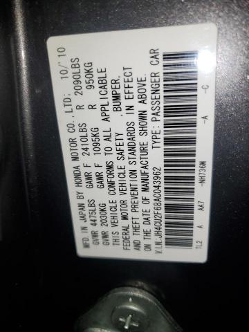 JH4CU2F68AC043962 - 2010 ACURA TSX GRAY photo 12