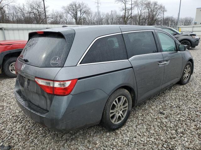 5FNRL5H64CB110303 - 2012 HONDA ODYSSEY EXL GRAY photo 3