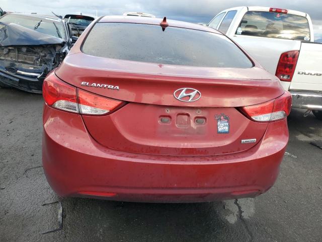 KMHDH4AE8DU520744 - 2013 HYUNDAI ELANTRA GLS RED photo 6