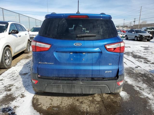 MAJ6P1UL9JC239455 - 2018 FORD ECOSPORT SE BLUE photo 6