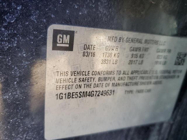 1G1BE5SM4G7249631 - 2016 CHEVROLET CRUZE LT GRAY photo 13