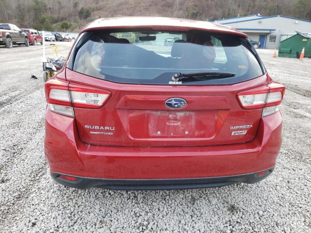 4S3GTAK65H3742871 - 2017 SUBARU IMPREZA SPORT RED photo 6