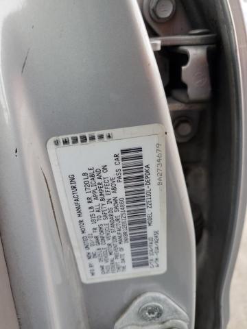 1NXBR12E61Z514860 - 2001 TOYOTA COROLLA CE SILVER photo 12