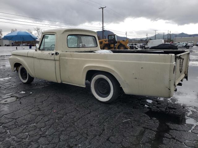 F10CR310826 - 1962 FORD F100 CREAM photo 2