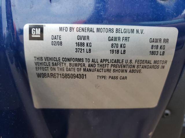 W08AR671585094301 - 2008 SATURN ASTRA XE BLUE photo 12