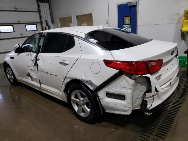 KNAGM4A70F5642068 - 2015 KIA OPTIMA LX WHITE photo 2