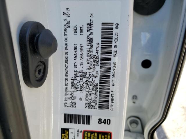 3TMAZ5CN3KM096866 - 2019 TOYOTA TACOMA DOUBLE CAB 白色 照片 12