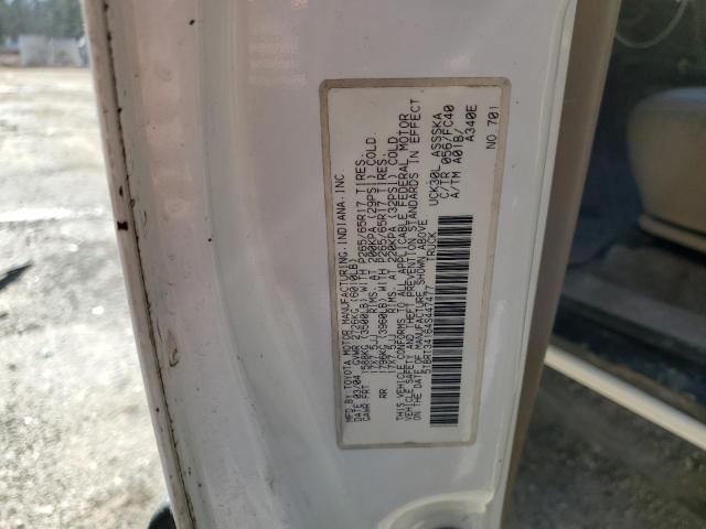 5TBRT34164S447477 - 2004 TOYOTA TUNDRA ACCESS CAB SR5 WHITE photo 12