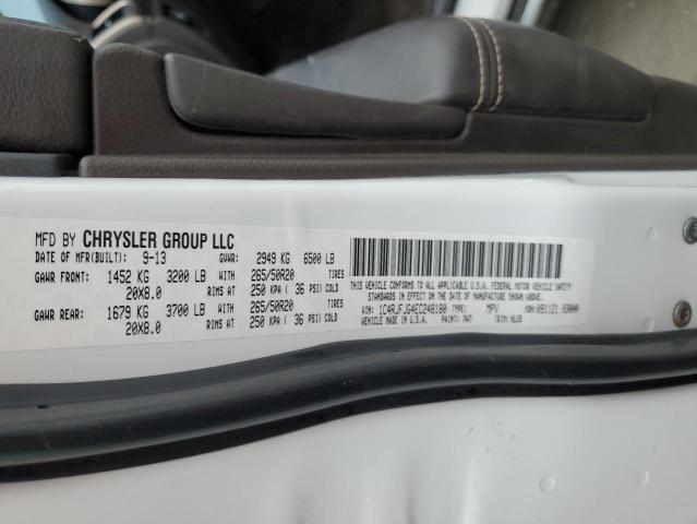 1C4RJFJG4EC248180 - 2014 JEEP GRAND CHER SUMMIT თეთრი ფოტო 12