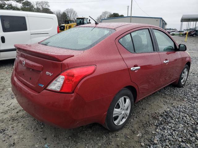 3N1CN7AP2DL854437 - 2013 NISSAN VERSA S RED photo 3