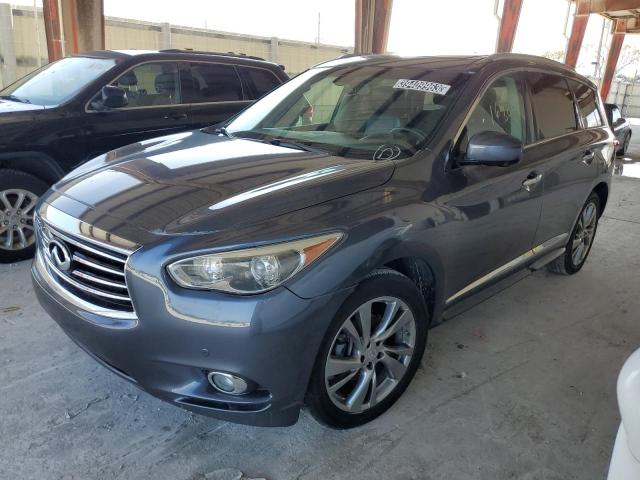 5N1AL0MMXDC301402 - 2013 INFINITI JX35 GRAY photo 1